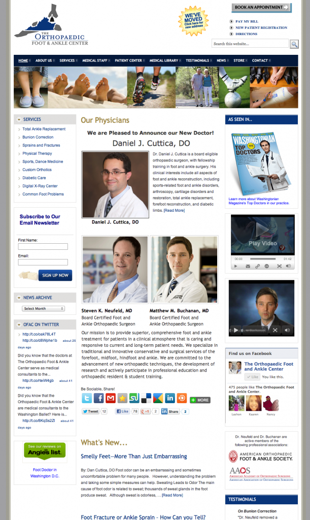 Orthopedic Surgeons Website Design
